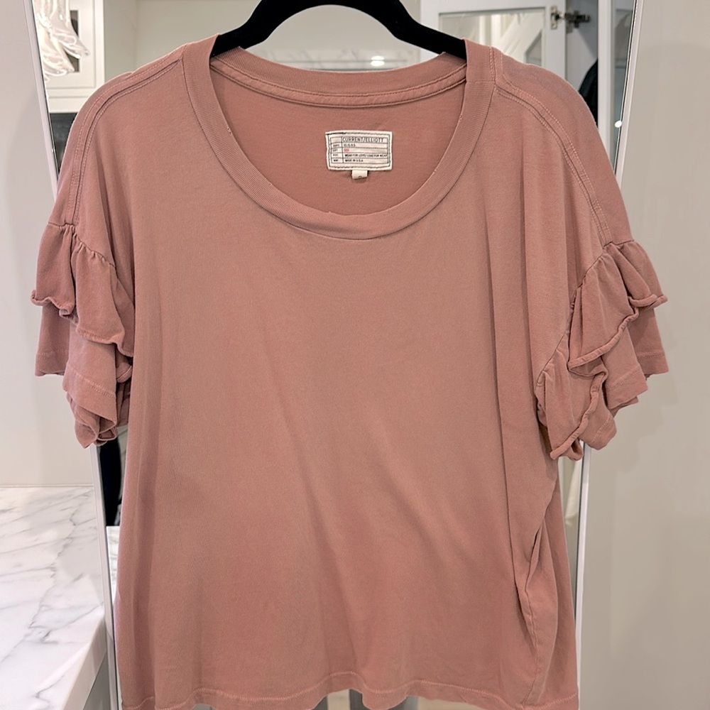Current/Elliott Ruffle Roadie Tee - Picture 2 of 2